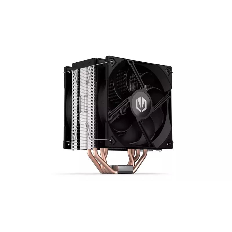 Ventilador de aire ENDORFY Fera 5 Dual Fan — 2 ventiladores PWM de 120 mm, 4 heatpipes, TDP 220 W, compatible con LGA 2011 y varios zócalos, negro