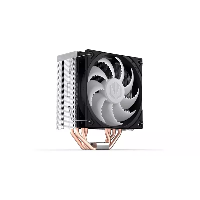 ENDORFY Fera 5 ARGB EY3A007 disipador de aire para CPU, ventilador Fluctus PWM ARGB de 120 mm, 4 heat pipes, altura 155 mm, negro