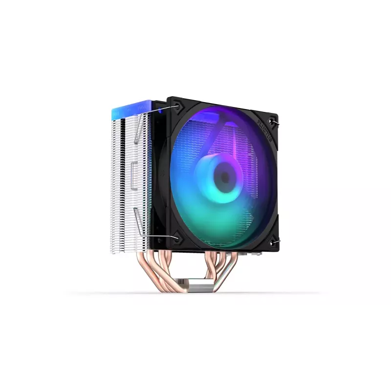 ENDORFY Fera 5 ARGB EY3A007 disipador de aire para CPU, ventilador Fluctus PWM ARGB de 120 mm, 4 heat pipes, altura 155 mm, negro