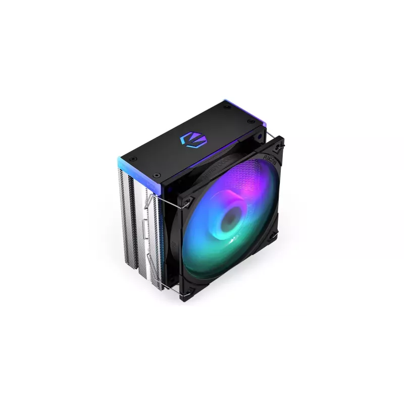 ENDORFY Fera 5 ARGB EY3A007 disipador de aire para CPU, ventilador Fluctus PWM ARGB de 120 mm, 4 heat pipes, altura 155 mm, negro