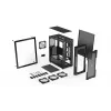 Caja PC ENDORFY Regnum 400 ARGB torre negra — ATX, cristal templado, ARGB, 3x120mm frontal, 1x120mm trasero, soporta GPU 37 cm