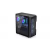 Caja PC ENDORFY Regnum 400 ARGB torre negra — ATX, cristal templado, ARGB, 3x120mm frontal, 1x120mm trasero, soporta GPU 37 cm