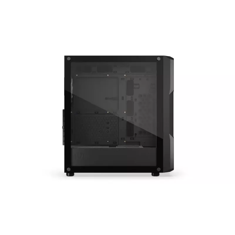 Caja PC ENDORFY Regnum 400 ARGB torre negra — ATX, cristal templado, ARGB, 3x120mm frontal, 1x120mm trasero, soporta GPU 37 cm