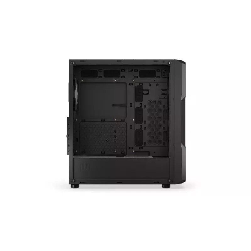 Caja PC ENDORFY Regnum 400 ARGB torre negra — ATX, cristal templado, ARGB, 3x120mm frontal, 1x120mm trasero, soporta GPU 37 cm