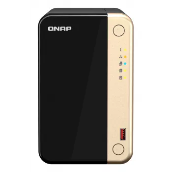 QNAP TS-264 NAS torre Intel® Celeron® N5095 8 GB 0 TB QNAP QTS negro, dorado
