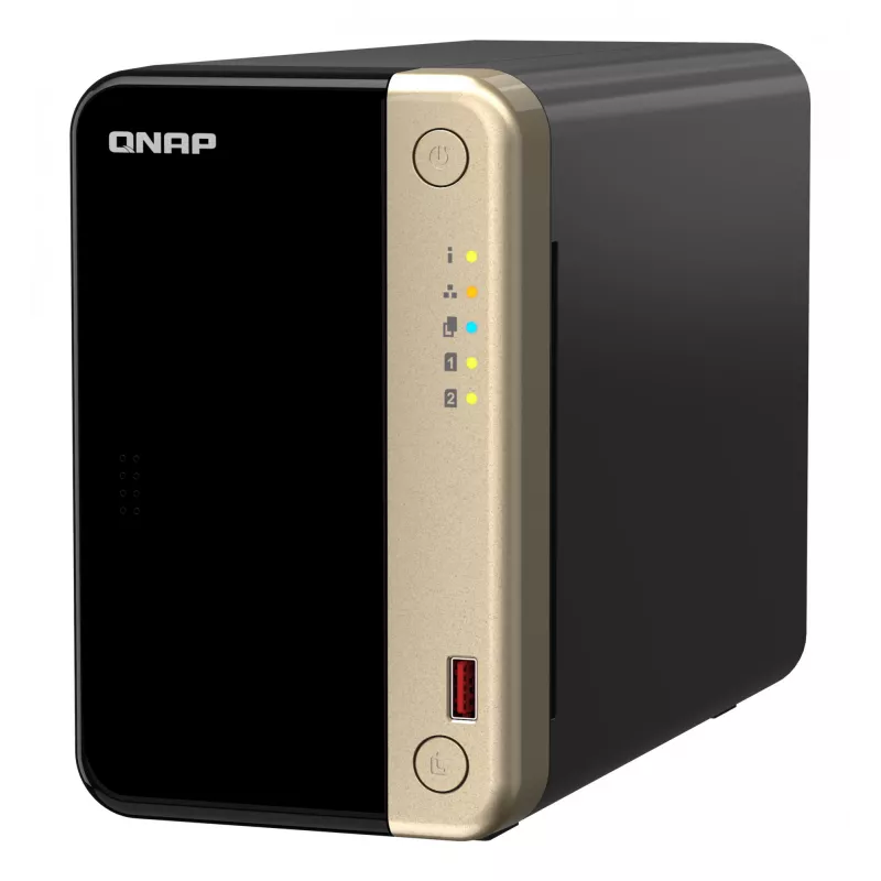 QNAP TS-264 NAS torre Intel® Celeron® N5095 8 GB 0 TB QNAP QTS negro, dorado