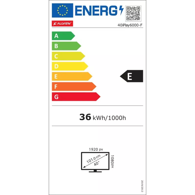 Televisor LED Allview 40iPlay6000-F/1 40 pulgadas (101 cm) FHD, VIDAA, WLAN, HDMI, USB, negro