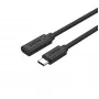 Unitek C14086BK-1.5M cable alargador USB-C (M/H), 10 Gbps, 4K, PD 100 W, 1,5 m, negro