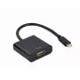 Cable adaptador GEMBIRD USB Type-C a HDMI, 4K@60Hz, 15cm, negro