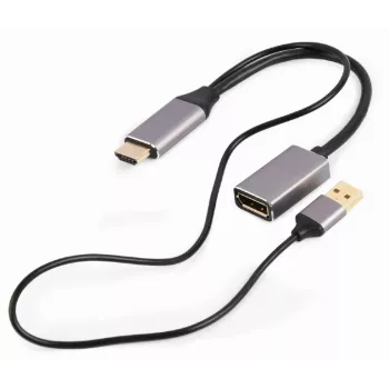 GEMBIRD Adaptador activo 4K HDMI macho a DisplayPort hembra, negro