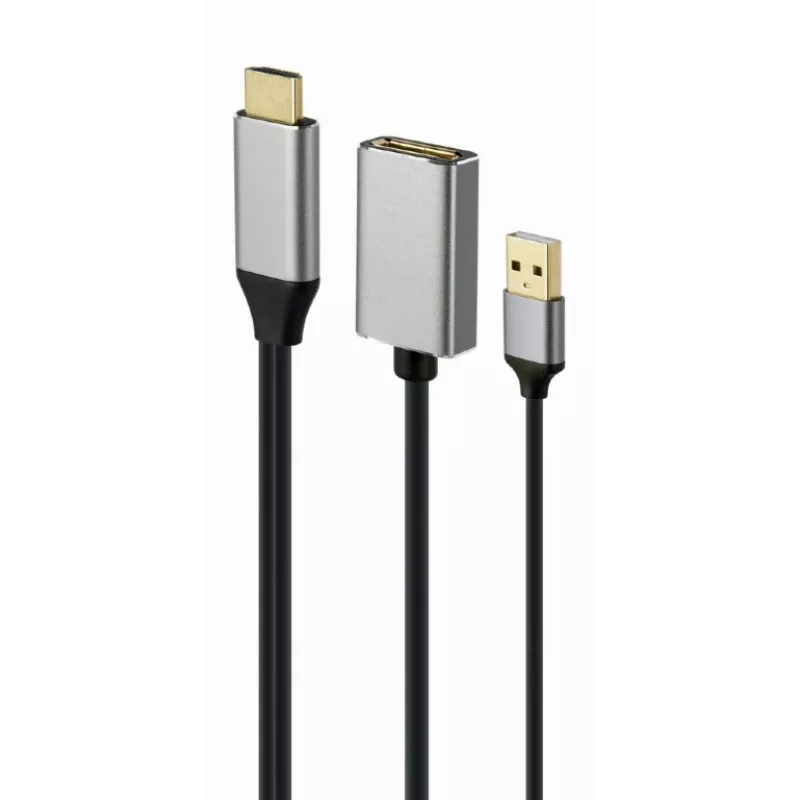 GEMBIRD Adaptador activo 4K HDMI macho a DisplayPort hembra, negro