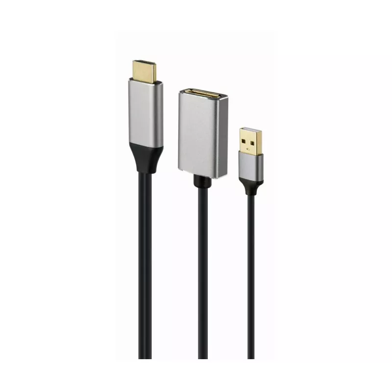 GEMBIRD Adaptador activo 4K HDMI macho a DisplayPort hembra, negro