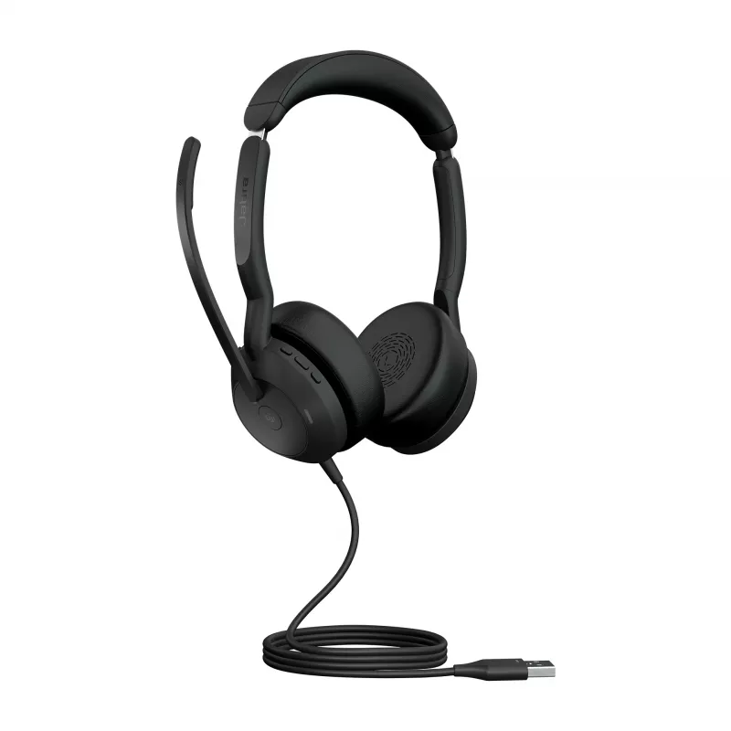 Jabra Evolve2 50 - USB-A MS estéreo, con cable, oficina/call center, 20 - 20000 Hz, 127 g, auricular, negro