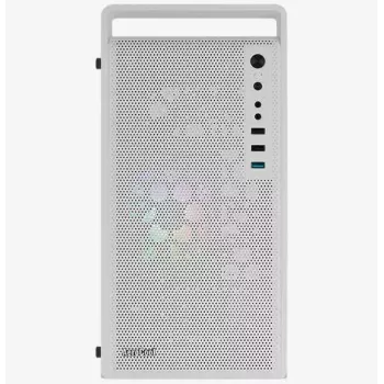 Caja de PC AEROCOOL PGS CS-109-G-WT-v1 mini torre SPCC blanca — microATX, hasta 26 cm GPU, FRGB, frontal de malla