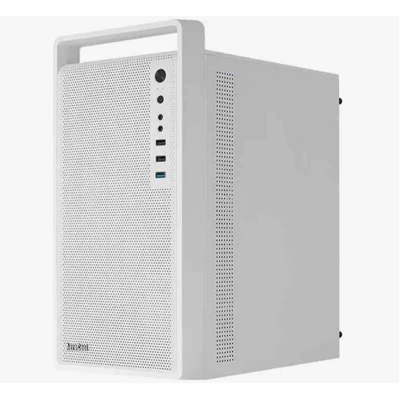 Caja de PC AEROCOOL PGS CS-109-G-WT-v1 mini torre SPCC blanca — microATX, hasta 26 cm GPU, FRGB, frontal de malla