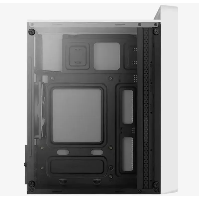 Caja de PC AEROCOOL PGS CS-109-G-WT-v1 mini torre SPCC blanca — microATX, hasta 26 cm GPU, FRGB, frontal de malla