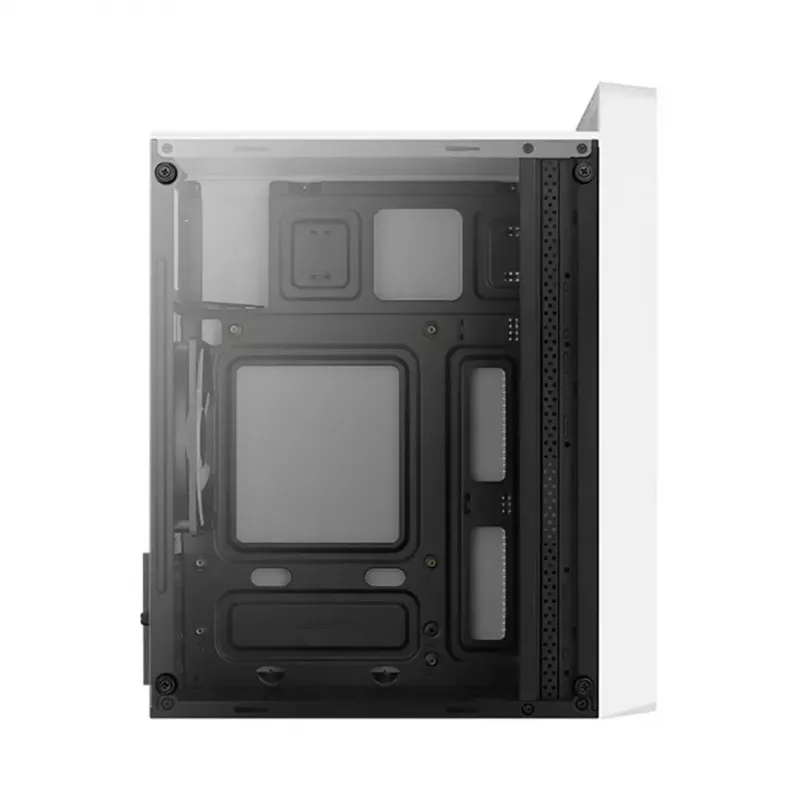 Caja de PC AEROCOOL PGS CS-109-G-WT-v1 mini torre SPCC blanca — microATX, hasta 26 cm GPU, FRGB, frontal de malla