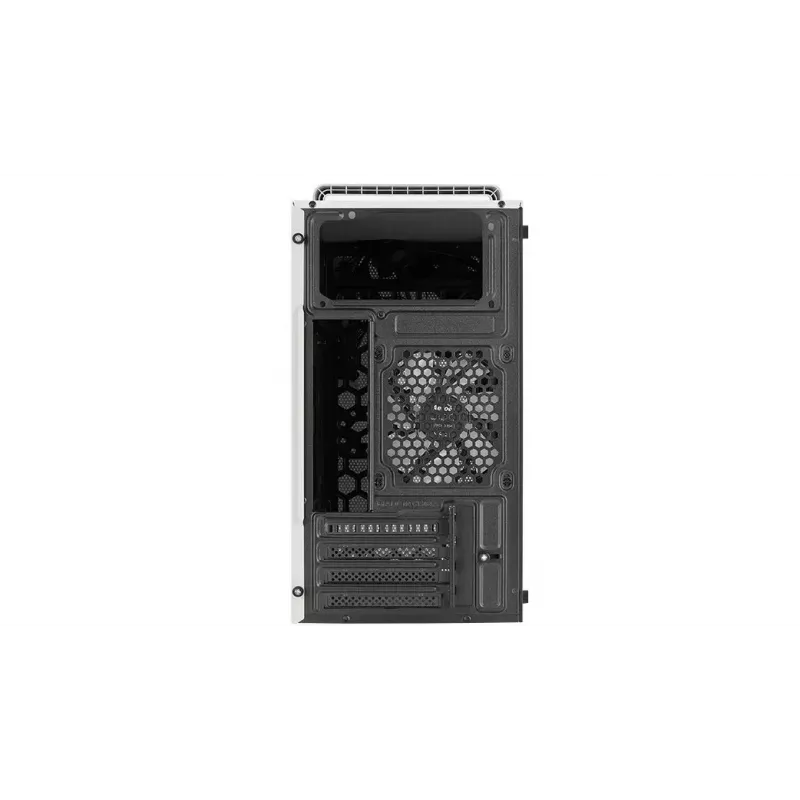 Caja de PC AEROCOOL PGS CS-109-G-WT-v1 mini torre SPCC blanca — microATX, hasta 26 cm GPU, FRGB, frontal de malla