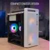 Caja de PC AEROCOOL PGS CS-109-G-WT-v1 mini torre SPCC blanca — microATX, hasta 26 cm GPU, FRGB, frontal de malla