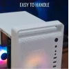 Caja de PC AEROCOOL PGS CS-109-G-WT-v1 mini torre SPCC blanca — microATX, hasta 26 cm GPU, FRGB, frontal de malla