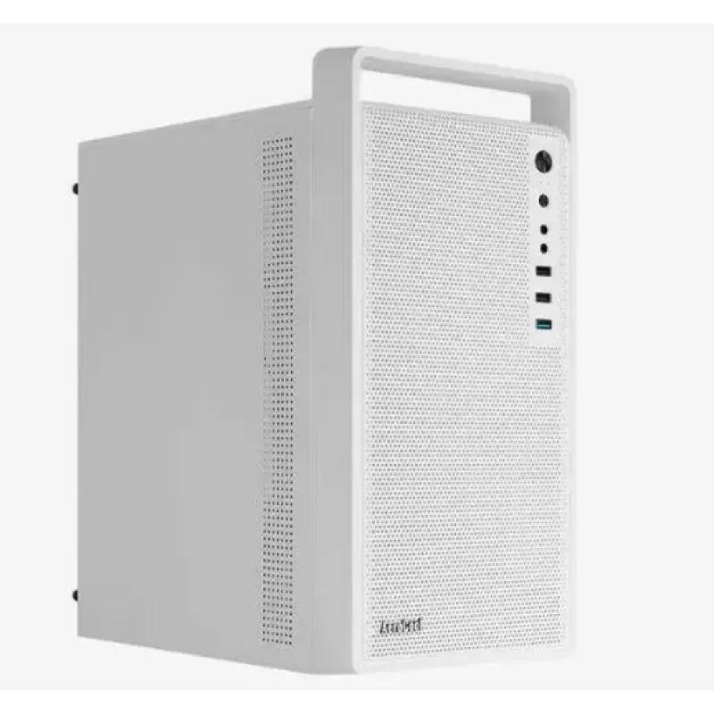 Caja de PC AEROCOOL PGS CS-109-G-WT-v1 mini torre SPCC blanca — microATX, hasta 26 cm GPU, FRGB, frontal de malla