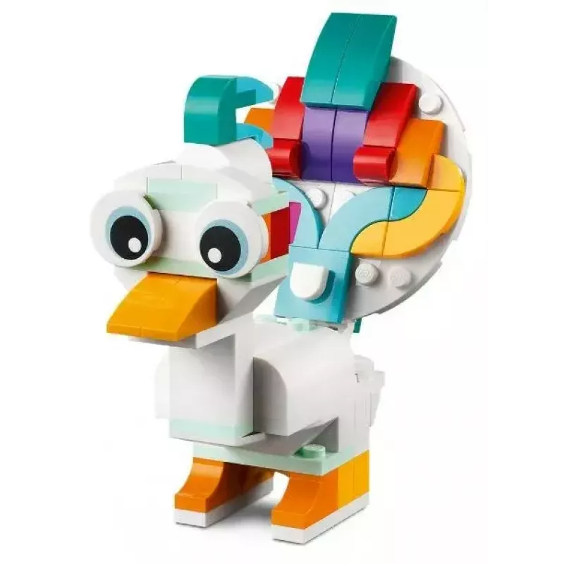Juguete de construcción LEGO Creator 3en1 31140 unicornio mágico, 145 piezas, 130 mm de altura, edad 7+