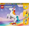 Juguete de construcción LEGO Creator 3en1 31140 unicornio mágico, 145 piezas, 130 mm de altura, edad 7+