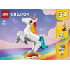 Juguete de construcción LEGO Creator 3en1 31140 unicornio mágico, 145 piezas, 130 mm de altura, edad 7+