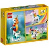 Juguete de construcción LEGO Creator 3en1 31140 unicornio mágico, 145 piezas, 130 mm de altura, edad 7+