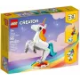 Juguete de construcción LEGO Creator 3en1 31140 unicornio mágico, 145 piezas, 130 mm de altura, edad 7+