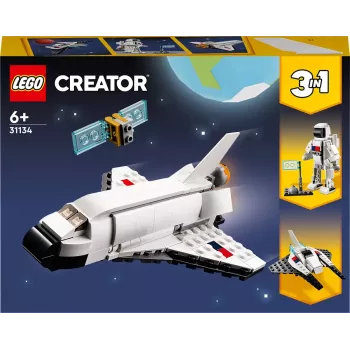 LEGO Creator 3en1 set de construcción transbordador espacial 31134 — 144 piezas, para niños a partir de 6 años, 160×120×60 mm