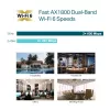 Punto de acceso TP-Link Omada AX1800 de montaje en techo WiFi 6, 2,4 GHz, 5 GHz, 1775 Mbit/s, HTTPS, SNMP, SNMPv2, SNMPv3, WPA, WPA2, WPA3, 100,1000 Mbit/s