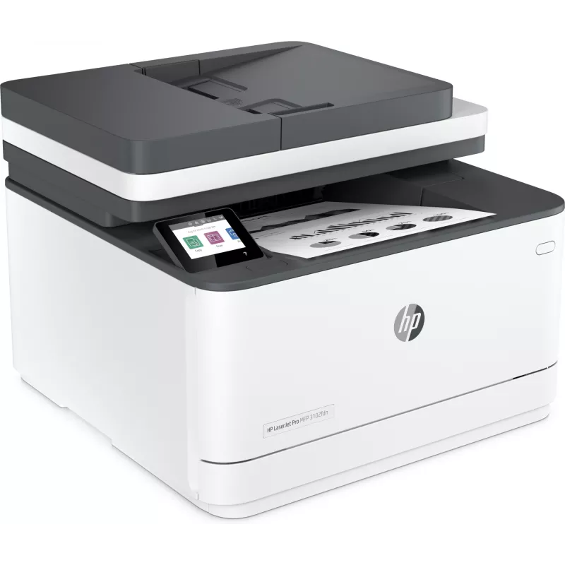Impresora HP LaserJet Pro MFP 3102fdn, láser, monocromo, 1200 x 1200 DPI, A4, impresión directa, blanca