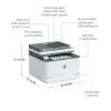 Impresora HP LaserJet Pro MFP 3102fdn, láser, monocromo, 1200 x 1200 DPI, A4, impresión directa, blanca