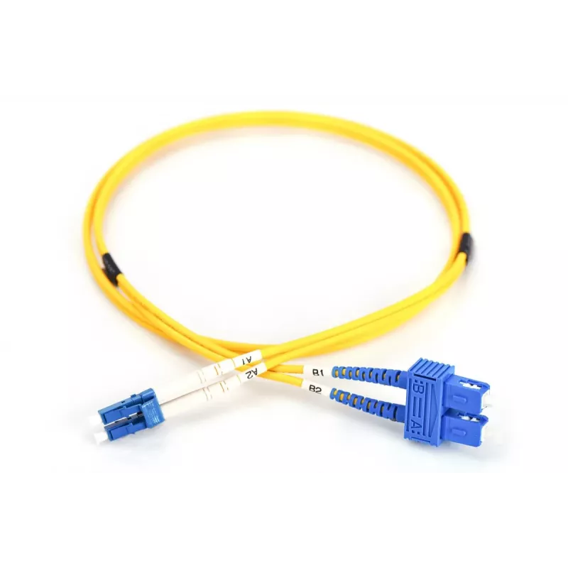 Cable de conexión de fibra óptica DIGITUS, LC a SC OS2, monomodo 9/125 µm, dúplex, longitud 1 m