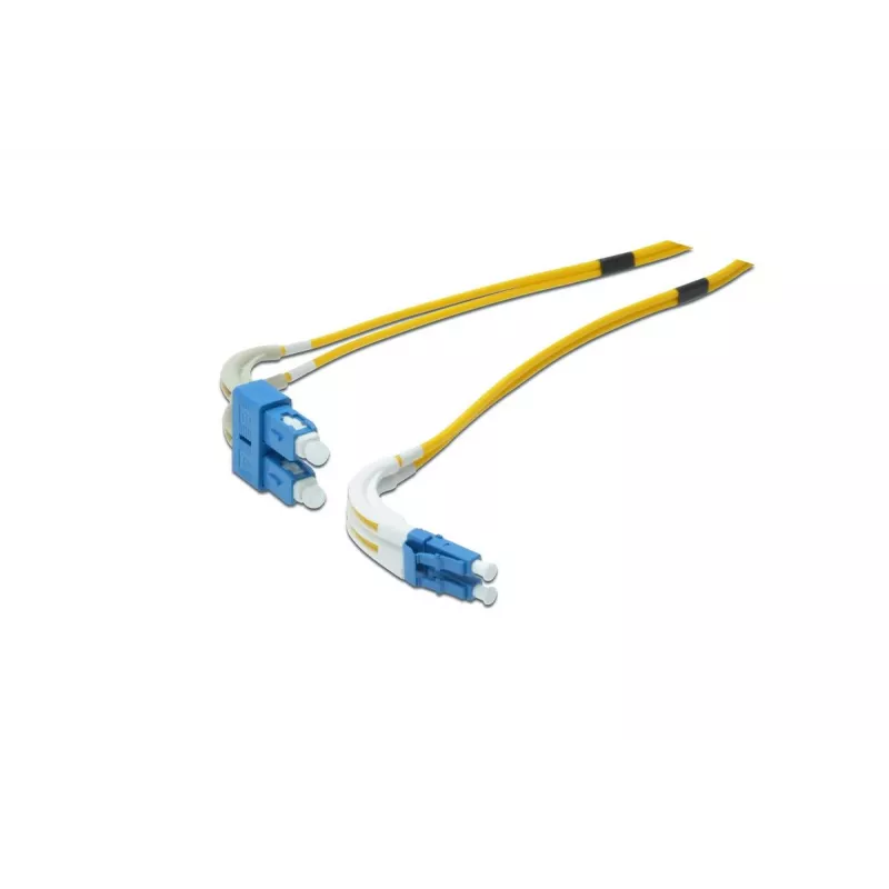 Cable de conexión de fibra óptica DIGITUS, LC a SC OS2, monomodo 9/125 µm, dúplex, longitud 1 m