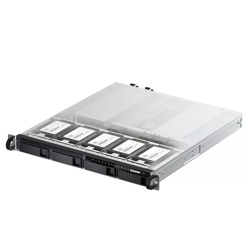NAS QNAP TS-h987XU-RP en rack (1U) Intel Xeon E E-2334 16 GB DDR4 QuTS hero Black, plata