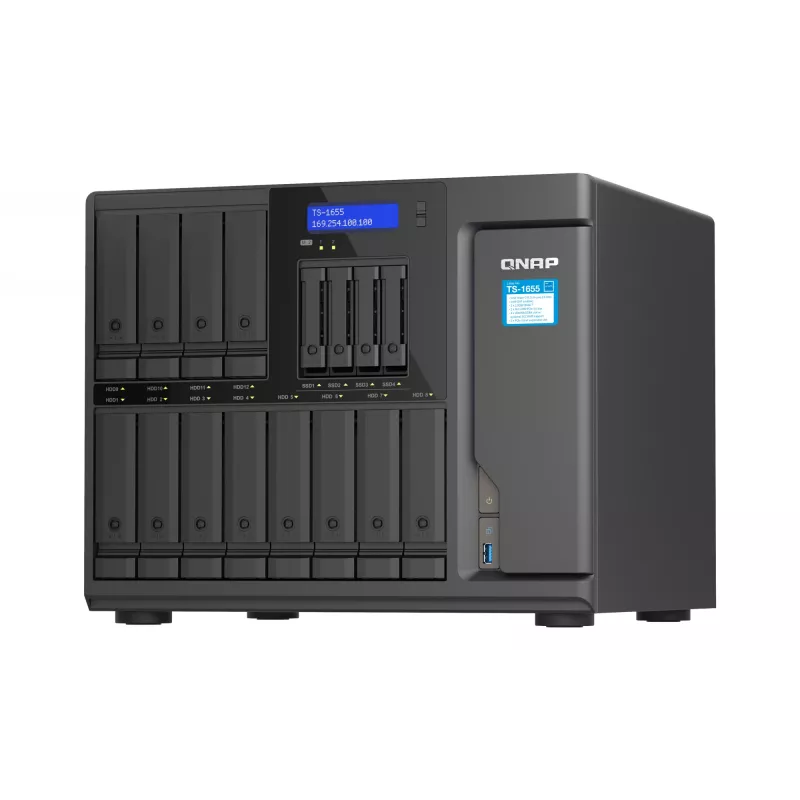 NAS QNAP TS-1655 torre Intel Atom® C5125 8 GB DDR4 0 TB QNAP Turbo System negro