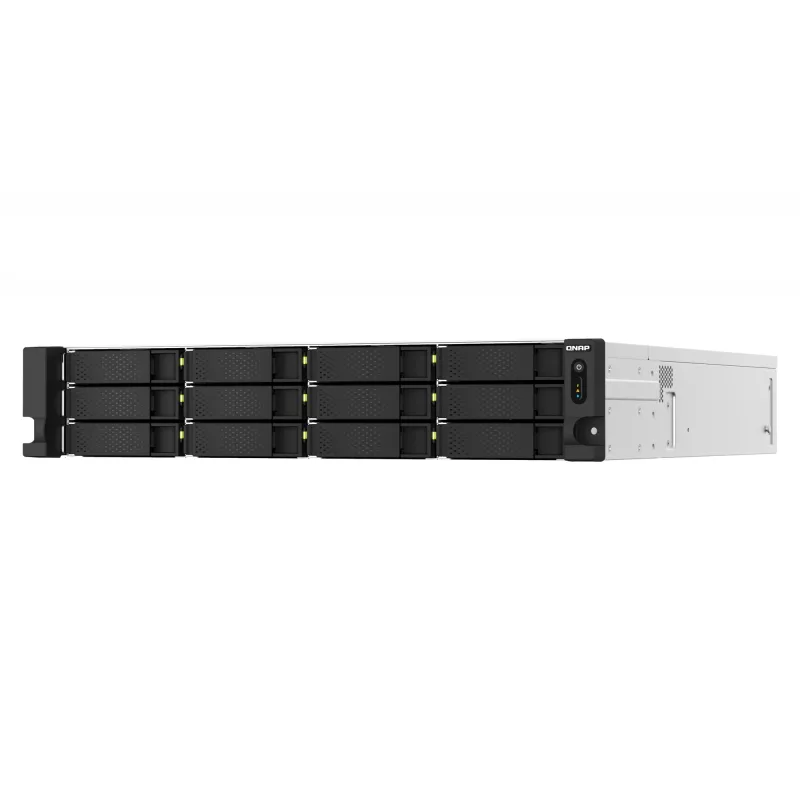NAS QNAP TS-h1887XU-RP en rack (2U) Intel Xeon E E-2334 16 GB DDR4 0 TB QuTS hero Black, blanco