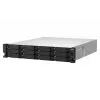 NAS QNAP TS-h1887XU-RP en rack (2U) Intel Xeon E E-2334 16 GB DDR4 0 TB QuTS hero Black, blanco