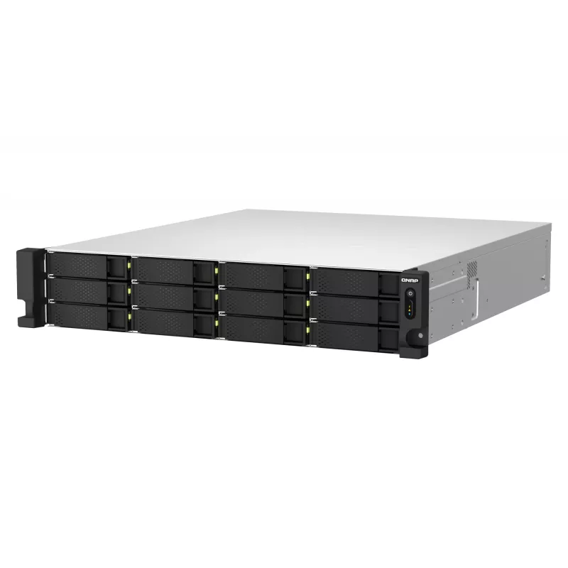 NAS QNAP TS-h1887XU-RP en rack (2U) Intel Xeon E E-2334 16 GB DDR4 0 TB QuTS hero Black, blanco