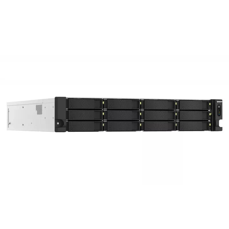 NAS QNAP TS-H1887XU-RP en rack (2U) Intel Xeon E E-2336 32 GB DDR4 0 TB QuTS hero Black, blanco