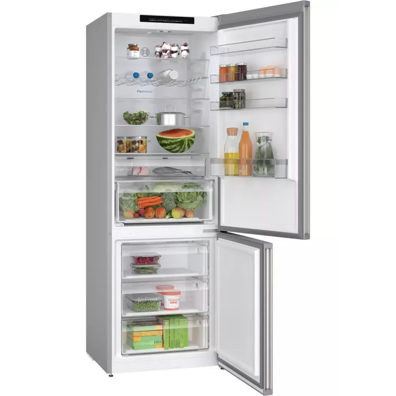 Frigorífico combi Bosch Serie 4 KGN492IDF, independiente, 440 L (311 L frigorífico / 129 L congelador), acero inoxidable, clase de eficiencia energética D