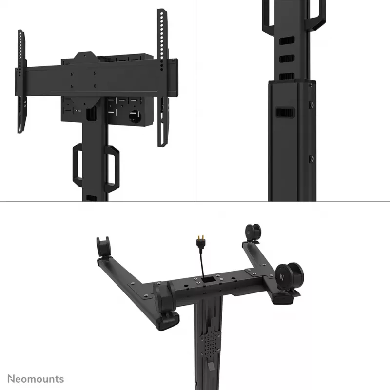 Carro de TV Neomounts FL50S-825BL1 37-75 inch - TÜV, negro, soporte de suelo fijo, acero, 70 kg, 94 cm (37 inch), 190,5 cm (75 inch)