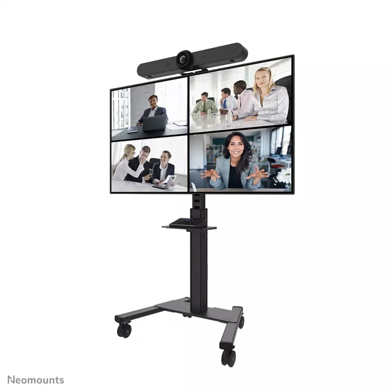 Neomounts Select AFLS-825BL1 kit de vídeo y multimedia (estante para cámara, estante AV, adaptador Logitech Rally Bar (Mini)) para FL50S-825BL1, máx. 9 kg, acero, negro