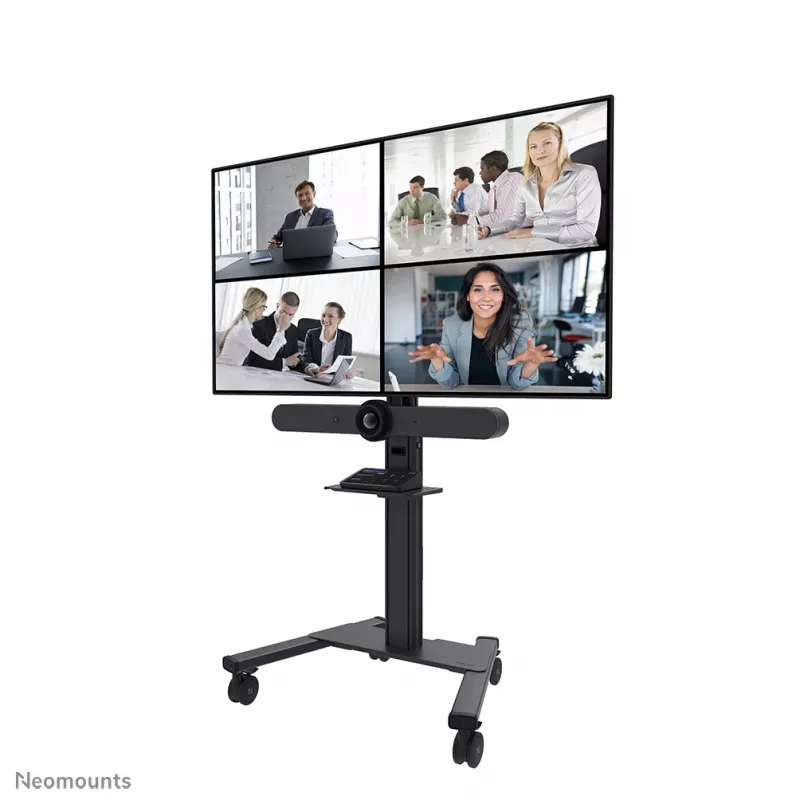 Neomounts Select AFLS-825BL1 kit de vídeo y multimedia (estante para cámara, estante AV, adaptador Logitech Rally Bar (Mini)) para FL50S-825BL1, máx. 9 kg, acero, negro