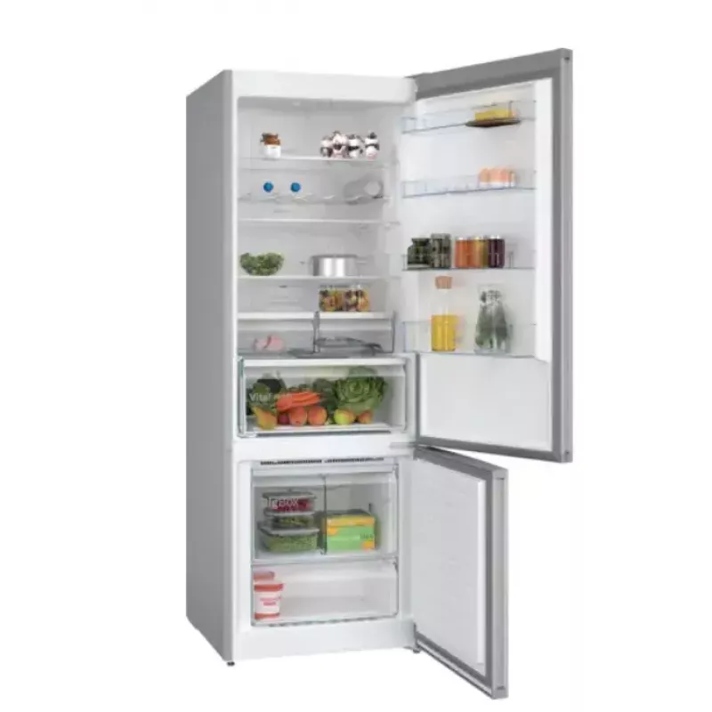 Frigorífico combi Bosch Serie 4 KGN56XLEB — independiente, acero inoxidable, 508 L (400 L frigorífico + 108 L congelador), No Frost, pantalla LED