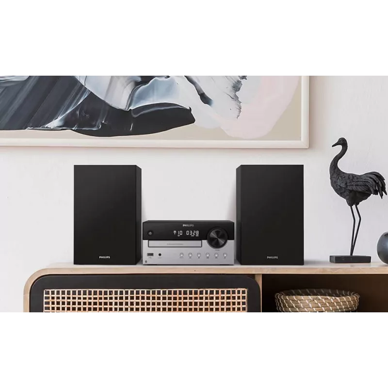 Microcadena Philips TAM4205 60 W negra, plateada