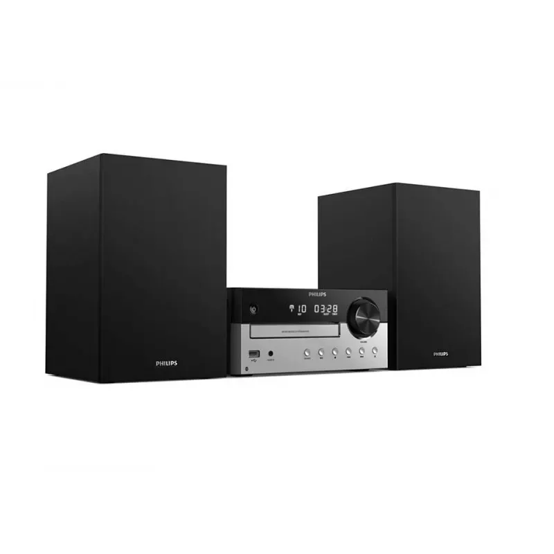 Microcadena Philips TAM4205 60 W negra, plateada