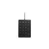 Teclado numérico con cable Kensington, USB, 21, portátil/PC, negro